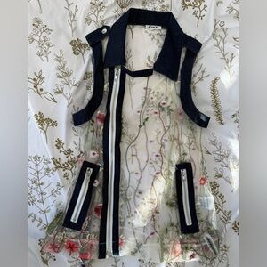 Floral Embroidered Sheer Tank Top